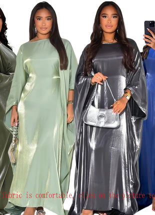 Ramadan Eid Soft Crepe Khimar Batwing Abaya Dubai Islam Muslim Modest African Dresses For Women Kaftan Kebaya Robe Femme Musulma