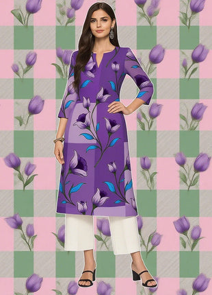 Muslim Kurtta Women's Casual Fashion Dress Long Sleeved Straight Tube Casual Ethnic Flower Abaya Musulmane Modest Dress