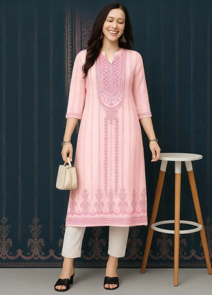 Muslim Kurtta Women's Casual Fashion Dress National style Straight Tube Casual Ethnic Flower Kaftan Moroccan Women Robe