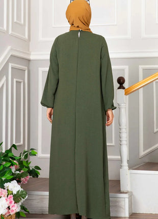 Women Eid Muslim Dress Ramadan Morocco Pleated Party Dresses Dubai Kaftan Islam Vestidos Arab Long Robe Solid Abaya Modest