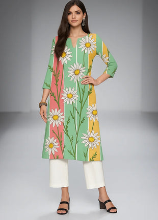 Muslim 2026 Dress Kurt Women Fashionable And Elegant National Style Straight Tube Casual Round Neck Colorful Pattern Noble Skirt