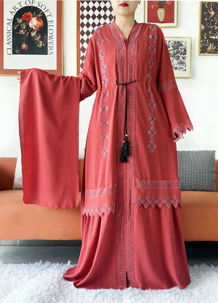 Laxury Design New Women Elegant Dress Chiffon Open Abaya Muslim Women Dress Islamic Clothing Cardigan Abaya Women Muslim Dress