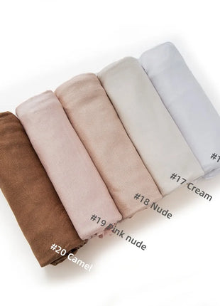 29Colors Cheap Jersey Hijab Scarf Solid Muslim Long Scarves Turban Shawl Elastic Cotton Arab Headscarf Head Wraps Saudi Hijabs