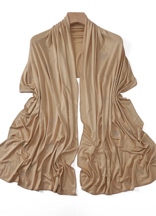 Bling Bling Rhinestone Scarf for Women Sparkling Sport Scarf Non-Shed Crystal Wrap Sun Protective musilim hijab Yoga Party Gift