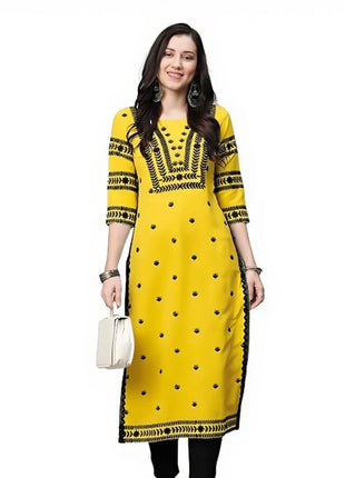 National style Kurtta Women Fashion Comfortable Slit hem Straight Casual Ethnic Abito Donna Musulmana Women Dress Turkish Abaya