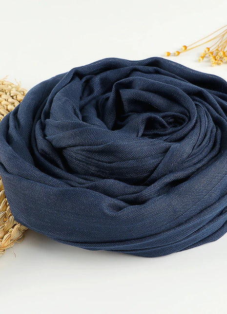 Muslim Cotton Linen Hijabs For Women Scarf Thin Plain Shawls Femme Musulman Soft Viscose Rayon Headscarf Islamic Turban Headband