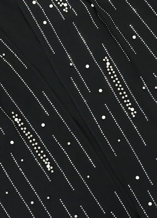 Women Long Loose Maxi Dress Muslim Dubai Women's Clothing Hot Diamond Belt Robe Dinner Dress