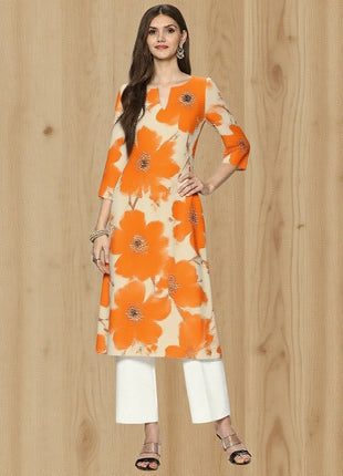 Muslim Dress Kurt Women's Fashionable And Elegant Straight Tube Casual Round Neck Colorful Flowers Pattern Dress Abiti Lunghi