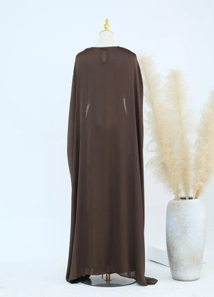 Ramadan 2 Piece Muslim Women Set Dubai Modest Abaya Islam Abayas Femme Elegant Arabic Clothing Fashion Turkey Solid Outfit 2025