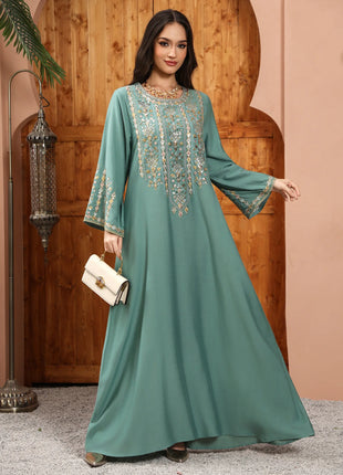 Women Jalabiya Dubai Dress Abaya Eid Ramadan Party Gorgeous Long Dresses Muslim Embroidery Vestidos Largos Robe Saudi Arab 2026
