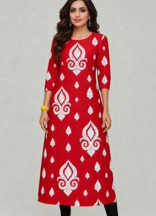 Muslim Dress Kurtta Women Fashionable Elegant National Style Straight Turkish Abaya Slit hem Colorful Elephant 2026 Pattern
