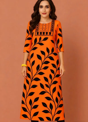 Muslim Dress Kurt Women's Fashionable And Elegant Turkish Abaya Straight Tube Casual RSlit Hem Abito Donna Musulmana