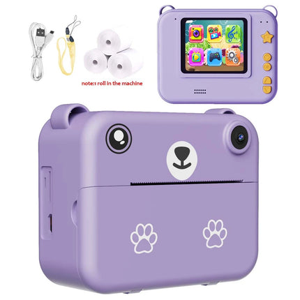Kids Camera Instant Print,Kids Camera with Printing Sheets,Toddler Digital Camera Christmas and Birthday Gifts for 3-12 Years