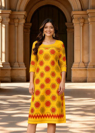 Muslim 2026 Kurt Christmas Women's Casual Fashion Comfortable Dress 2026 Slit hem Straight Tube Casual Ethnic Arabian Dress