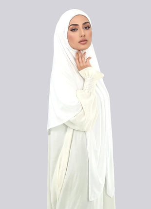 145*145cm Large Size Jersey Modal Square Scarf Stretchy Muslim Instant Hijab Layer Khimar Eid Islamic Women Prayer Headscarf