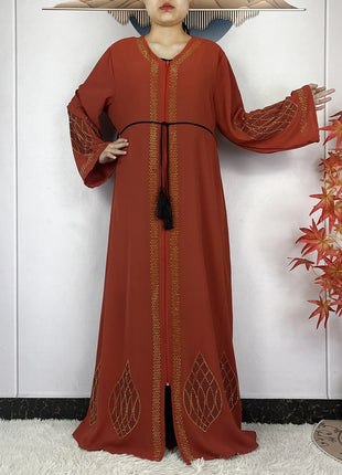 2025New Dubai Women Elegant Party Dress Chiffon Open Abaya Women Dress Islamic Clothing Casual Cardigan Abaya Women Muslim Dress