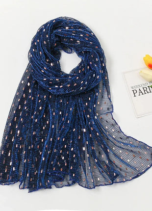 Glitter Shimmer Muslim Hijabs Fashion Solid Bubble Chiffon Scarf High Quality Shawl Scarves Silver Crinkle Woman Headscarf