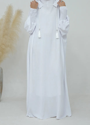 2024 Clothes for Muslim Women Fashion Summer Autumn Muslim Long Sleeve Solid Color Long Abaya Hijab Dress Kaftan Abaya Dubai