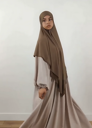 145*145cm Large Size Jersey Modal Square Scarf Stretchy Muslim Instant Hijab Layer Khimar Eid Islamic Women Prayer Headscarf