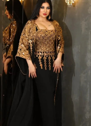 Eid 2 Piece Set with Inner Dress Party Abaya Women Ramadan Cardigan Long Dress Suits Kaftan Vestidos Largos Robe Jalabiya 2024