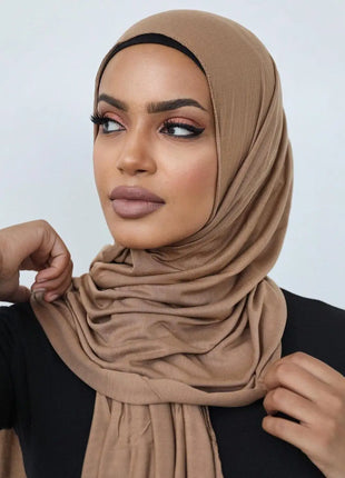 Hot Muslim Fashion Woman Soft Hijabs Scarf Shawl Plain Cotton Jersey Scarves Turban Women Long Shawls Head Wrap Headband Abaya