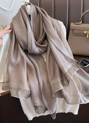 2023 New Women Scarf Winter Warm Solid Silk Wool Shawls Lady Wraps Bufanda Floral Pashmina Luxury Embroidery Warn Scarves