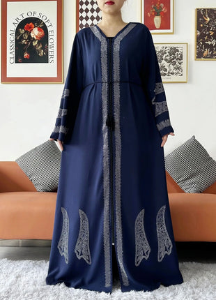 New Women Elegant Dress Chiffon Open Abaya with Zipper Muslim Women Dress Islamic Clothing Cardigan Abaya Women Muslim Dress