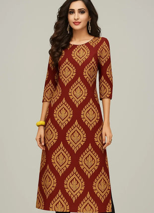 Muslim Women Kurt Fashionable Elegant Straight Tube Casual 2026 Pattern Slit Hem Comfortable Dress Women Dress Turkish Abaya