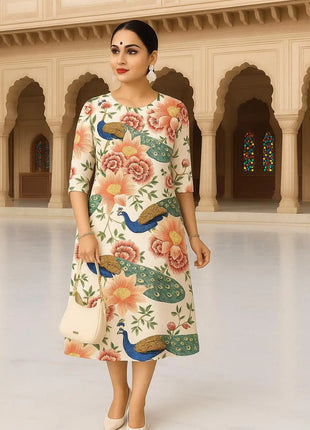 Muslim Women's Fashionable Comfortable Kurtta Dress Slit Hem Straight Tube Casual Ethnic Abaya Women Dress Abaya Turkish Abaya