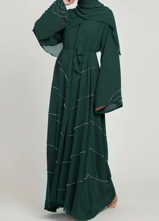 Eid Muslim Women Abaya Morocco Party Dress Abayas Elegant Prayer Diamond Long Sleeve Robe Dresses Ramadan Musulman Maxi Vestidos