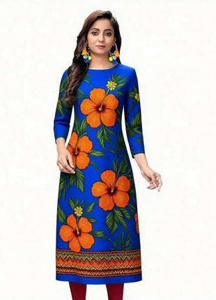 Muslim Kurtta Women's Casual Fashion Dress Slit hem Straight Tube Casual Ethnic Peacock National Style Abito Donna Musulmana