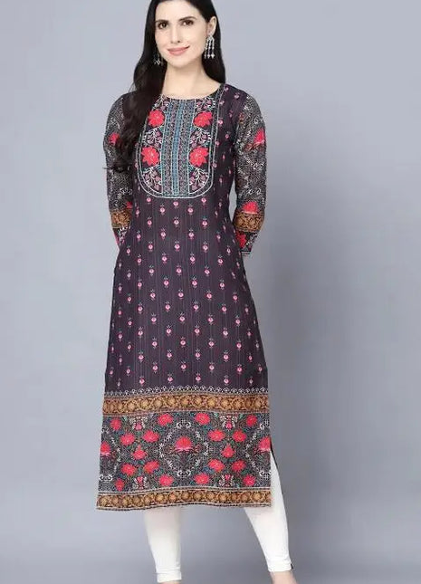 India Women Shirt Long Robe Kurta Spring Tops New