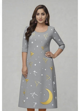 Muslim Peacock Kurtta Women Casual Fashion Dress National style Straight Tube Casual Ethnic Flower Abaya Musulmane Slit hem