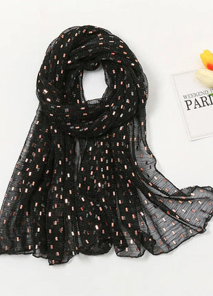 Glitter Shimmer Muslim Hijabs Fashion Solid Bubble Chiffon Scarf High Quality Shawl Scarves Silver Crinkle Woman Headscarf