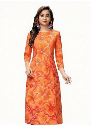 National style Muslim Women Kurtta Casual Dress Slit hem Straight Casual Ethnic Mandarin 3D Design Suitable Caftan Femme