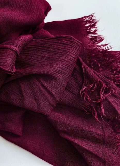 61 Colors Soft Cotton Viscose Scarf Rayon Material Muslim Hijab Mid Eastern Plain Solid Color Headscarf With Tassel