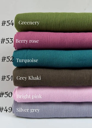 61 Colors Soft Cotton Viscose Scarf Rayon Material Muslim Hijab Mid Eastern Plain Solid Color Headscarf With Tassel