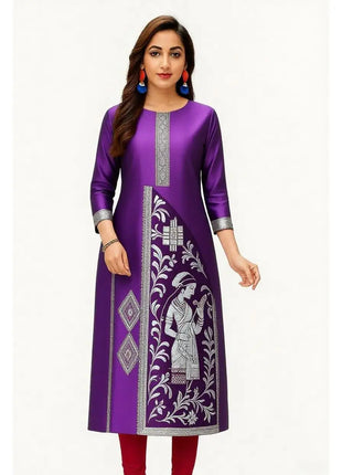 Dress Kurt Women's Fashionable And Elegant Straight Tube Casual Round Neck Pattern Noble Skirt Muslim Women Clothing