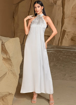 2Pcs Luxury Dubai Abaya Muslim Sets for Women Diamonds Evening Party Dress Kimono Jalabiya Wedding Gown Kebaya Ramadan Caftan