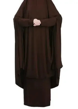 Muslim Women Two Piece Set Prayer Garment Dress Abaya Long Khimar Outfit Ramadan Skirt Abayas Islamic Clothes Niqab Eid 2026