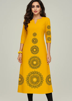 Muslim 2026 Dress Kurt Women's Fashionable And Elegant Long Sleeved Straight Tube Casual Round Neck Colorful Pattern Noble Skirt