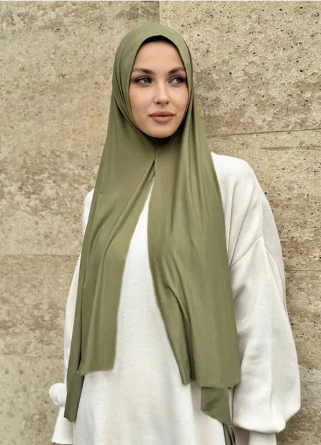 Instant Hijab Scarf for Women Muslim Easy To Wear Jersey Head Scarf Wrap Thin Breathable Soft Sunscreen Pullover Head Wrap