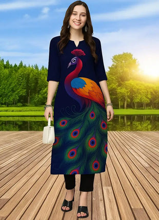 Muslim Kurt Women's Fashion Comfortable Dress Straight Tube Ethnic Vestiti Peacock Marocchini Donna Caftan Dress Moroccan Abaya