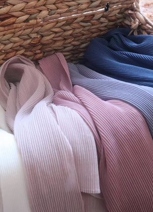 Big Size Pleated Chiffon Hijab Scarf for Muslim Women Turban Pashmina Shawls and Scarves Women Bandana Headband Hijabs Headscarf