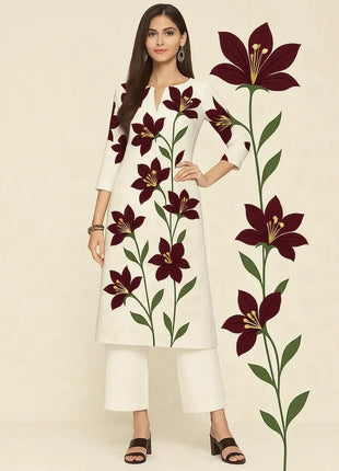 Muslim Women Casual Comfortable Kurt Dress Straight Tube Ethnic All Occasions Such As Birthday Wedding Aidilfitri Abaya