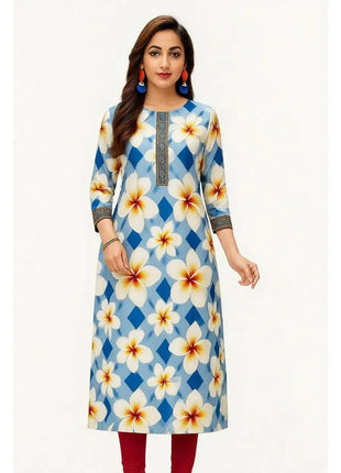 2026 Dress Kurt Women's Fashionable And Elegant Long Sleeved Straight Tube Casual Round Neck Colorful Pattern Noble Skirt