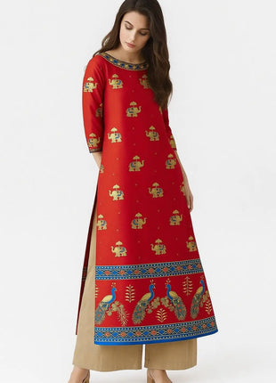 Muslim Women's Fashionable Comfortable Kurtta Dress Slit Hem Straight Tube Casual Ethnic Abaya Women Dress Abaya Turkish Abaya