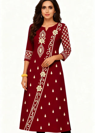 Muslim Dress Kurt Women's Fashionable Elegant Straight Tube Casual Color Elephant Pattern Tenue De Priere Femme Musulmane