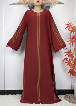 2024 New Muslim Chiffon Abayas For Women Robe Caftan Dubai Islam Clothing African Abaya Long Sleeved Fashion Dress With Turban