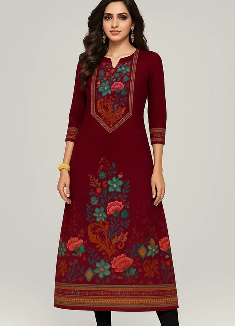 Muslim Kurt Women's Fashionable Dress With Straight Tube Casual Round Neck Design And Various Vacation Styles Kurdische Kleider